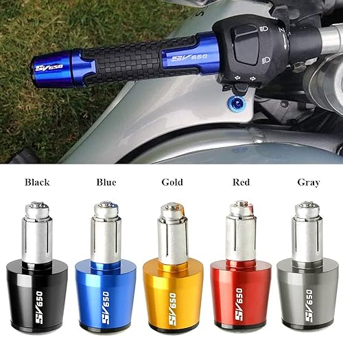 Miniatura 2 de Tapones de agarre para manillar de motocicleta de 0.866 in, 78 pulgadas, compatibles con SUZUKI SV650 SV 650 SV650A SV650X SV650S (azul)