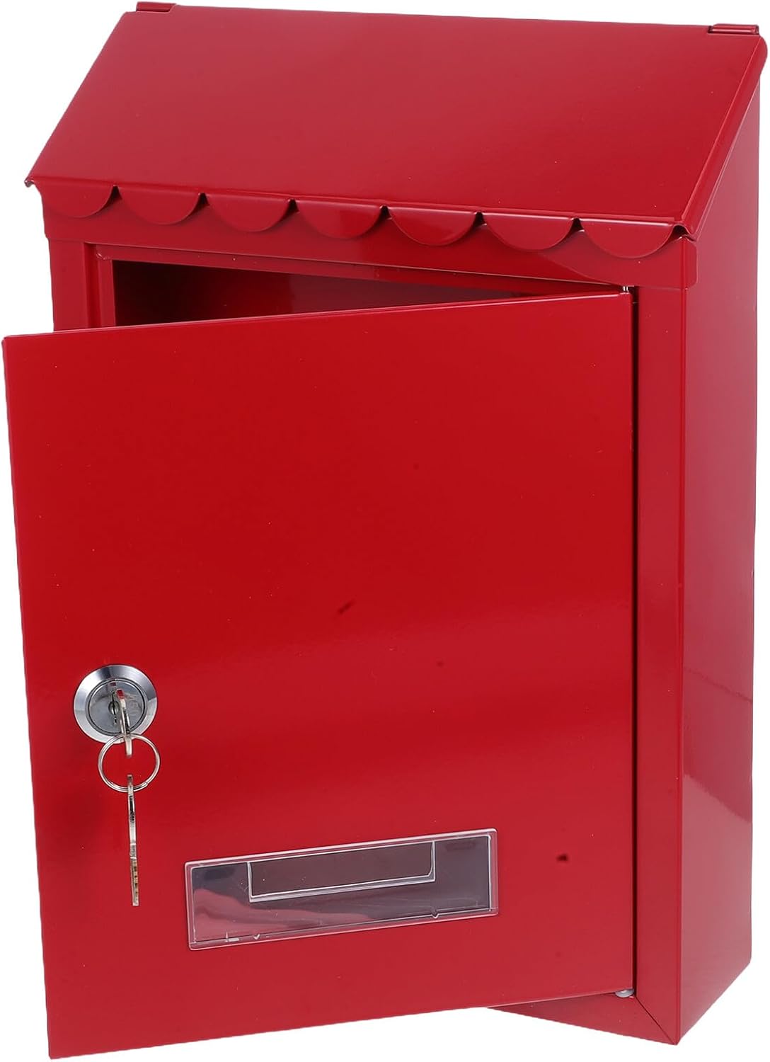 Uonlytech Wall Mounted Mailbox with Lock Vintage Tinplate Secure Mailbox for Outdoor Use Suitable for Homes and Villas Lockable Money Lock Box