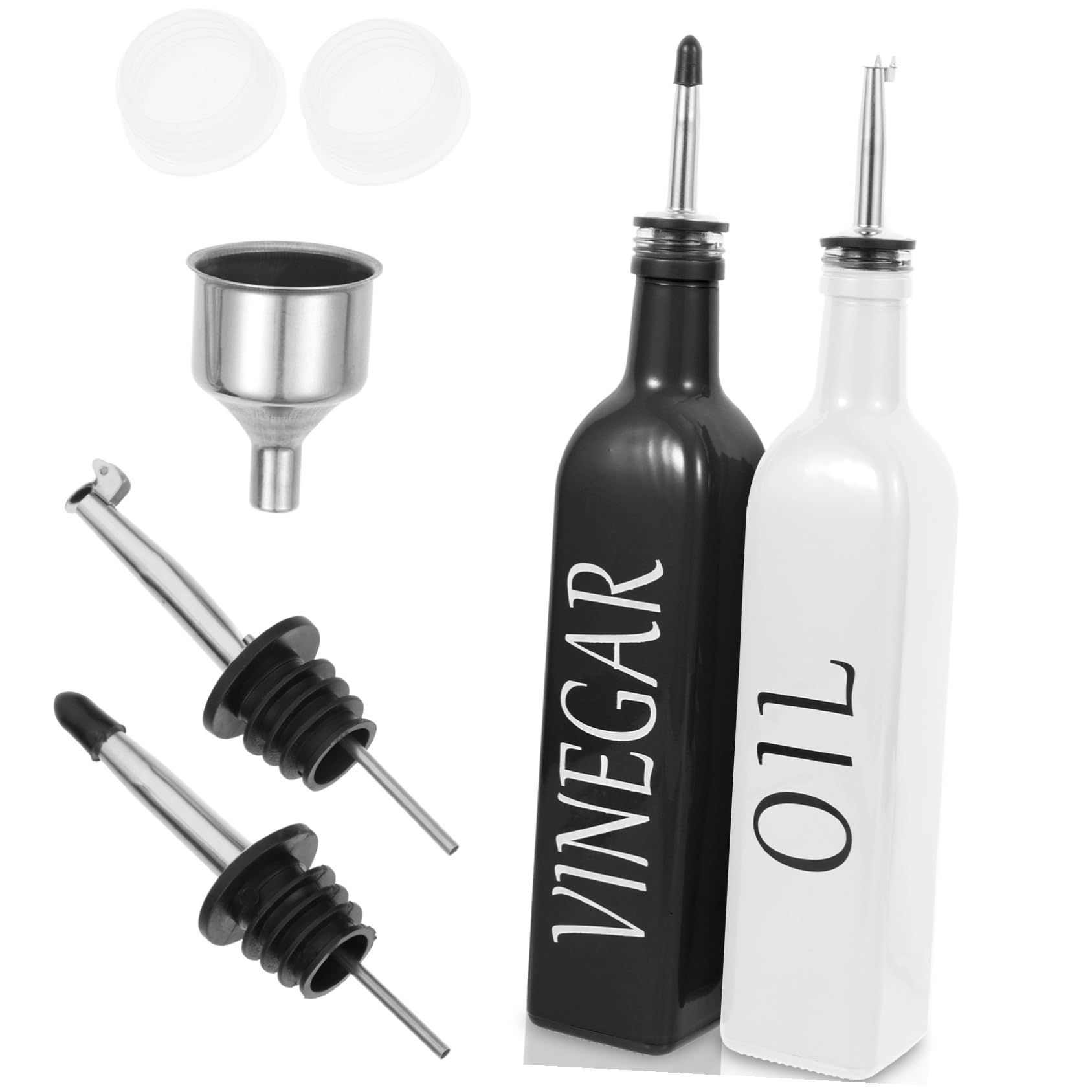 Design Glas Stilvollem Ausgießer für mit aus Tropffreiem Ölspender Multifunktionaler Kunststoff Essig Küche und Salate