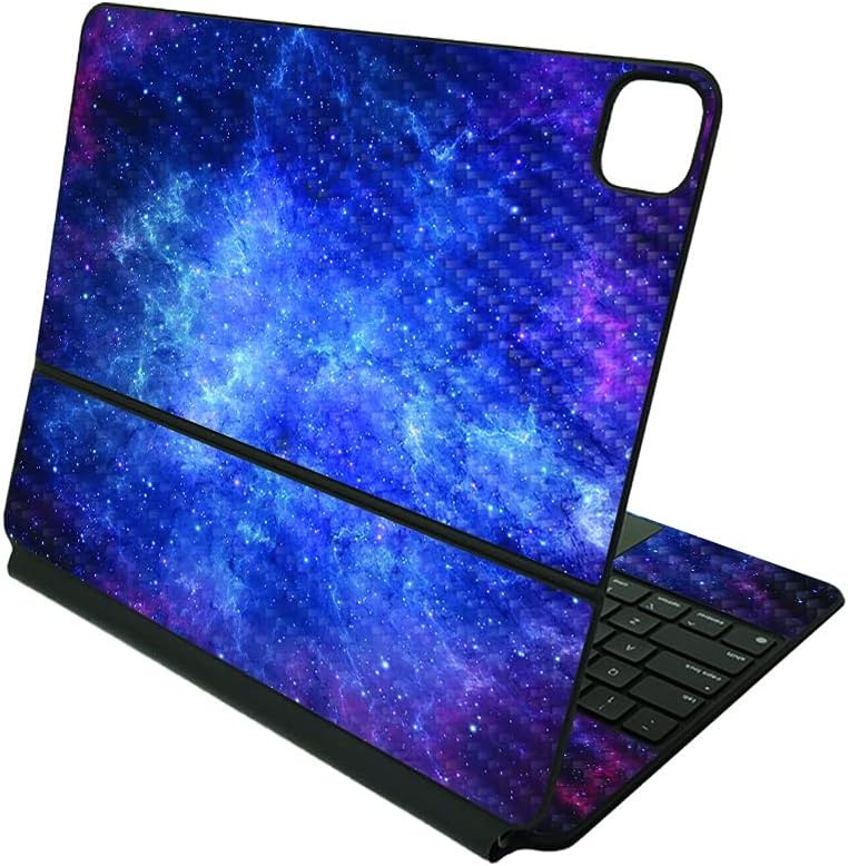 MightySkins Carbon Fiber Skin Compatible with Apple Magic Keyboard for iPad Pro 12.9" (3rd-6th Generation) - Nebula | Protective, Durable Textured Carbon Fiber Finish | Easy to Apply | Made in The USA