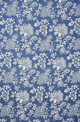 Image of COVE & HUES Cotton Diwan Set Covers |8 Pieces Diwan Cover Set|300 TC Fabric| Pure Cotton Printed Deewan Set (1 Single Bedsheet, 2 Bolster Covers, 5 Cushion Covers)|Blue Paisley|KC 19