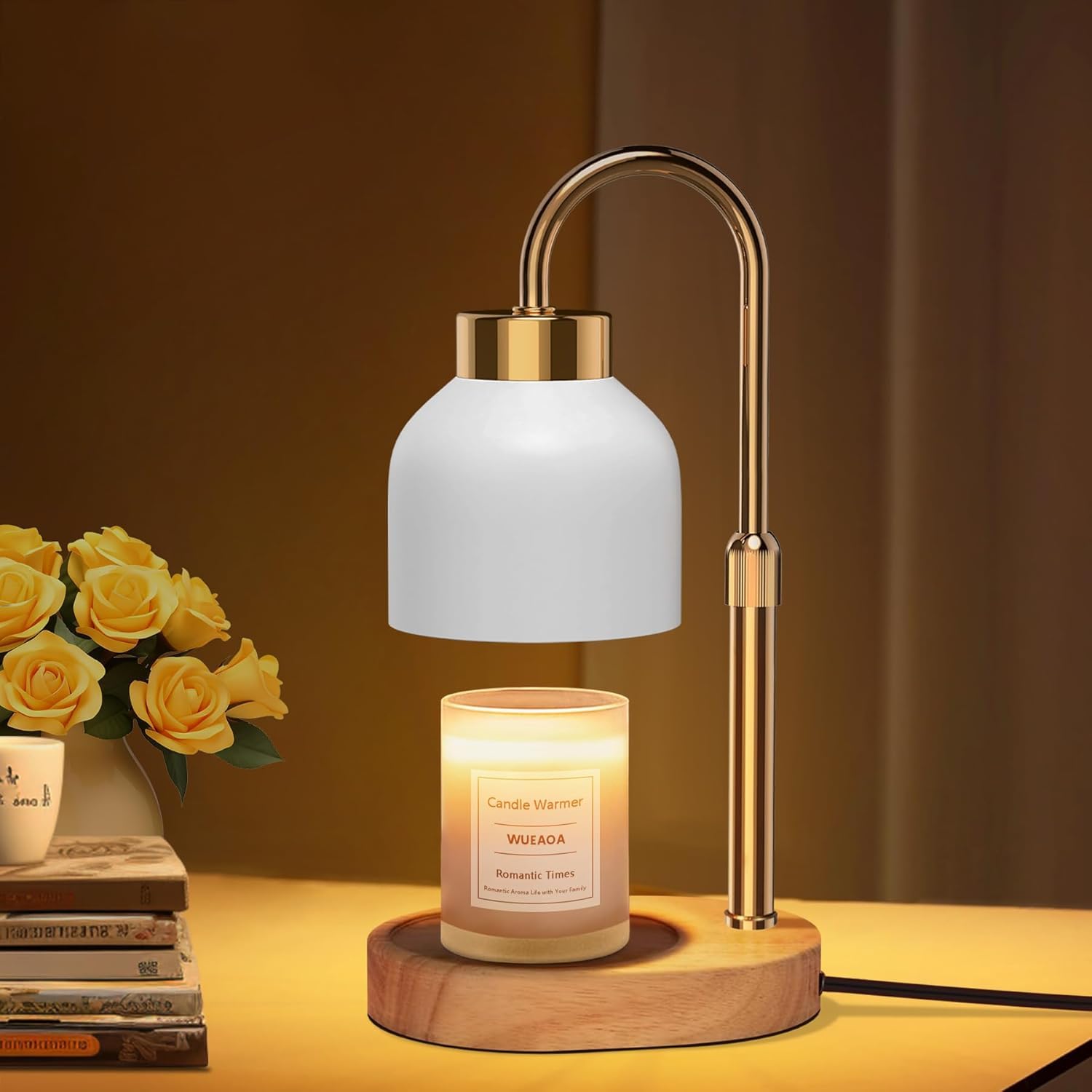 Kerzenwärmer Lampe Mit Timer & Dimmer – Elektrische Duftlampe, Höhenverstellbar, Flammenlos