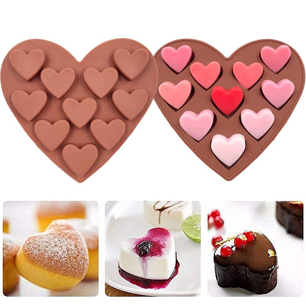MoldBerry Heart Chocolate Mould Making Silicone Craft Mold for Chocolate Soap Bath Bomb Lotion Bar Crayon Candy Gummy Cookie Muffin Cake Cupcake Baking Jello Ice Cube, Valentine's Day Special-image-23