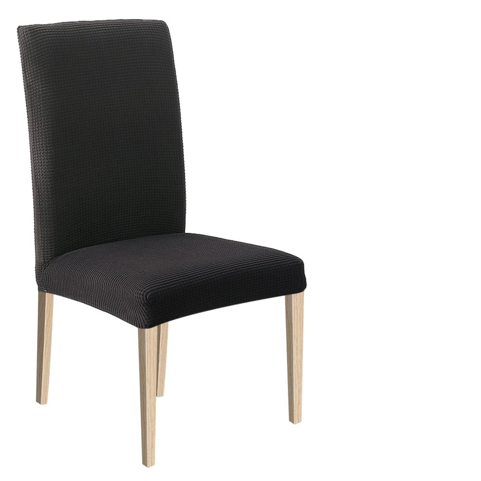 QXBFNDC Chair Covers 1/2/4/6pcs Dining Chair Cover Jacquard Spandex Slipcover Protector Case Stretch for Kitchen Chair Seat Hotel Banquet Elastic(Style 1 balck,4 pcs)