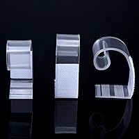 Vista 5 de Boao 50 clips transparentes transparentes para zócalos de mesa, modelo de clips de plástico para mantel, abrazaderas con gancho para mantel de mesa