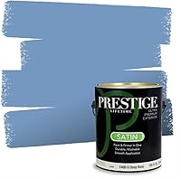 Vista 100 de Prestige Paints. - Base y pintura para exteriores en un solo galón, 1 galón. plano, comparable con Sherwin Williams Topsail.