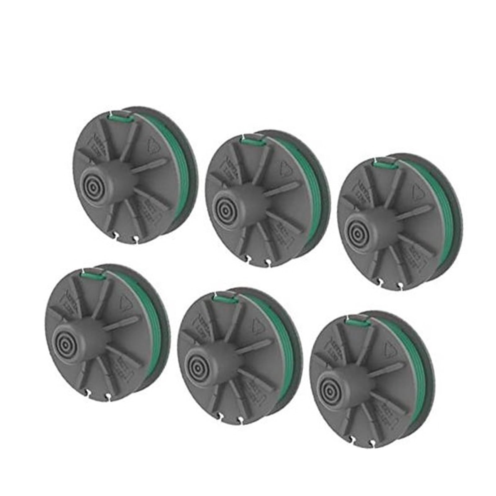 Gardena String Trimmer Spool, Interchangeable Spool, for Gardena 5309-20 Replacement Trimmer Spool Turbo Trimmers, Brush Cutters, 2mm, 4.6m Spool Line, for Lawn Trimmer (6) Strimmer Spool Repl