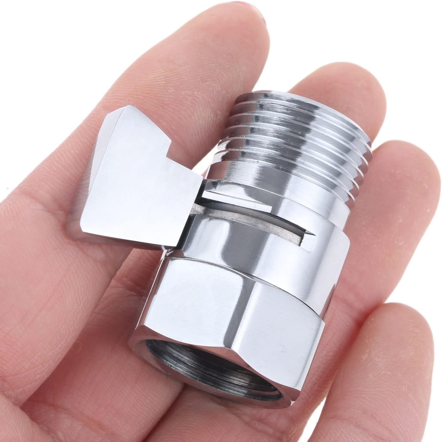 Brass Shower Head Shut Off Valve Flow Control Valves Water Pressure Reducing Controller Shower Head Hand Shower Bidet Sprayer 1Pcs