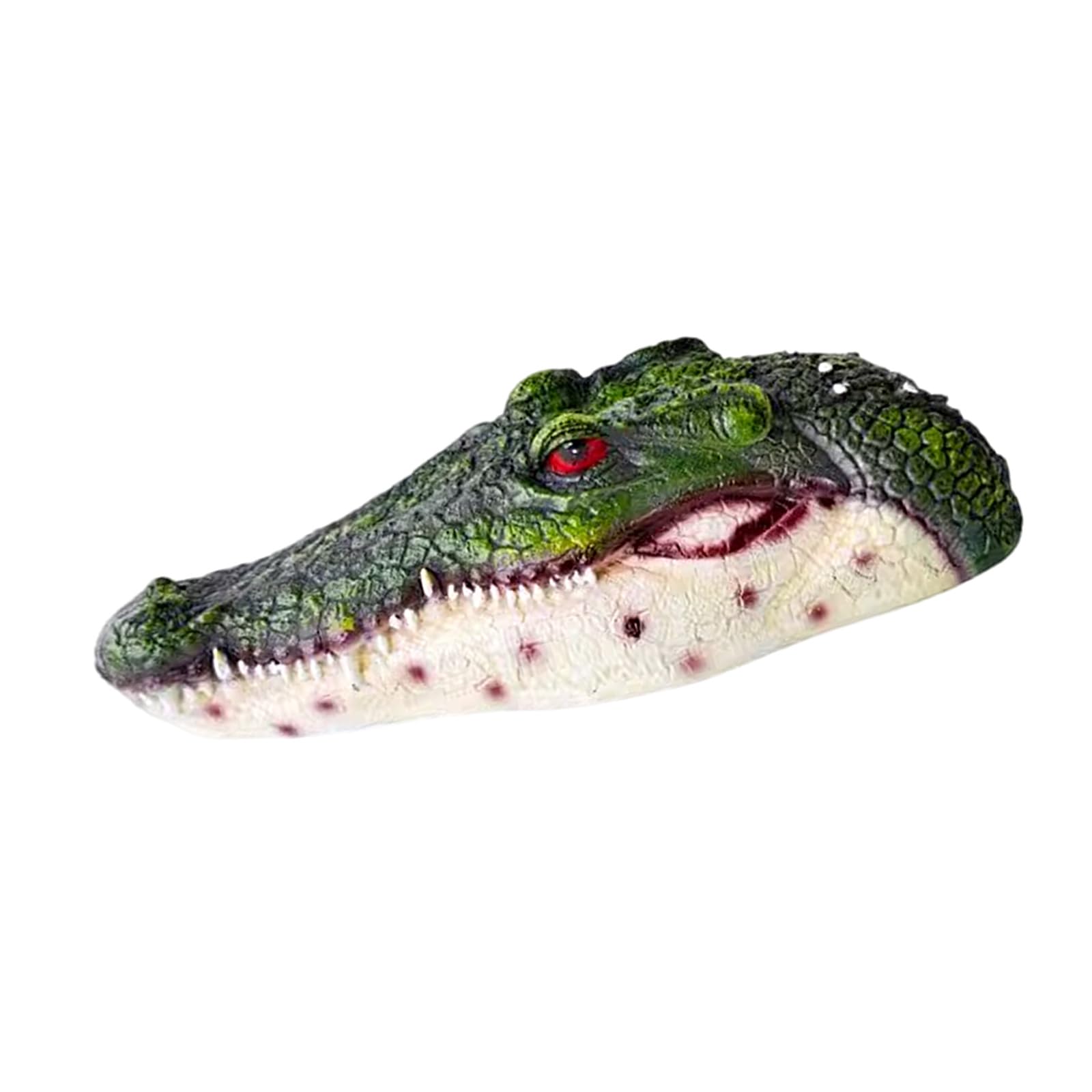 Kaeltsyn Floating Gharial Sculpture Simulated Pond Statue for Garden Pond Backyard Head Deck