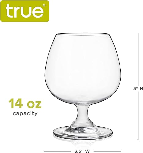 Miniatura 3 de True Snifter, conjunto de 4 juegos de vidrio de licor, 14 oz  414 ml