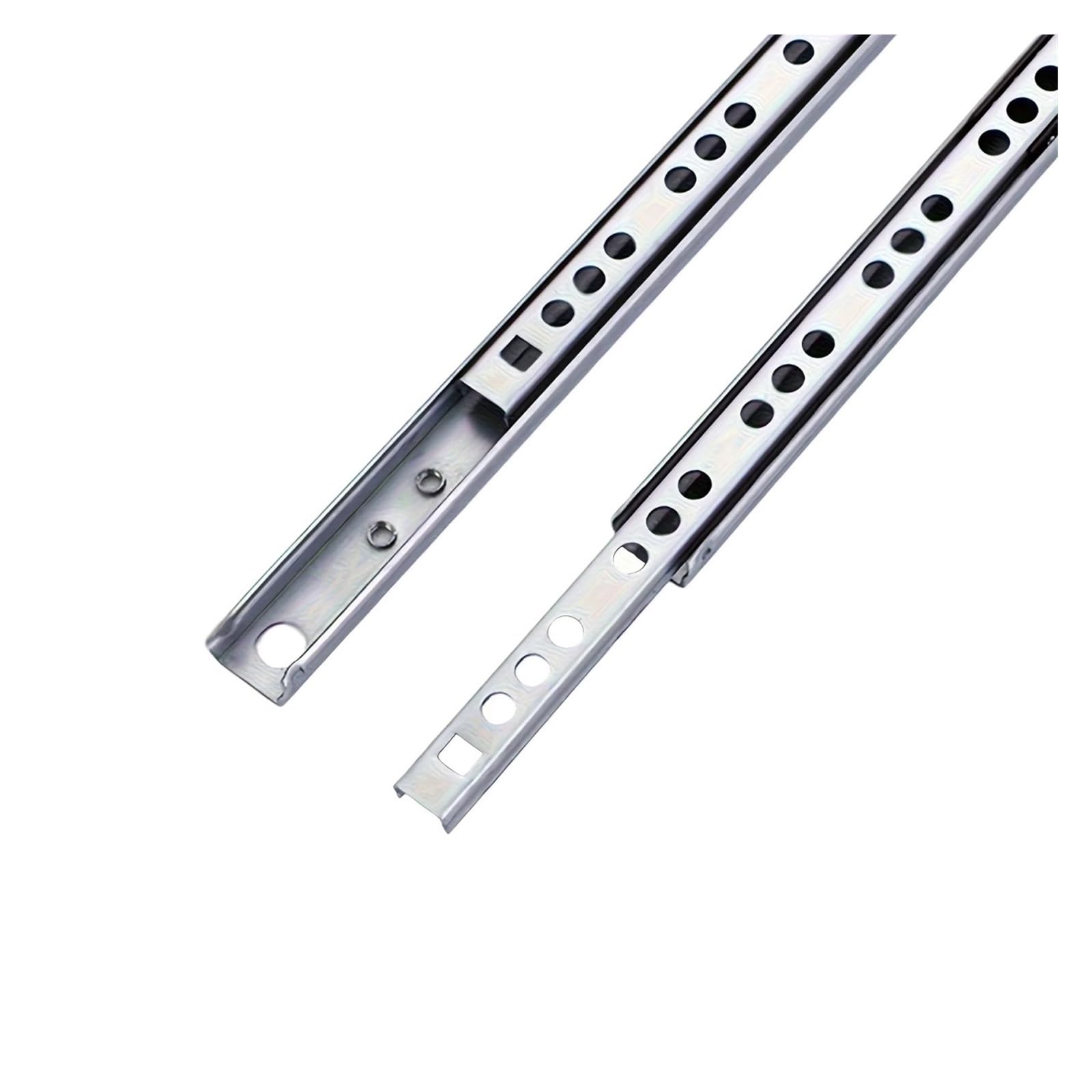 Guide per cassetti con cuscinetti a sfera montati Hardware Binari Mobili Con Montaggio Laterale Su Guide For Cassetti In Metallo A Due Sezioni Da 2 Pezzi