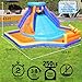 Sportspower 13.8 x 12.4 x 6.5 FT Battle Ridge Inflatable Water Slide Bounce House with Climbing Wall, Water Cannons & Splash Pool, ASTM Certified, Blower Included