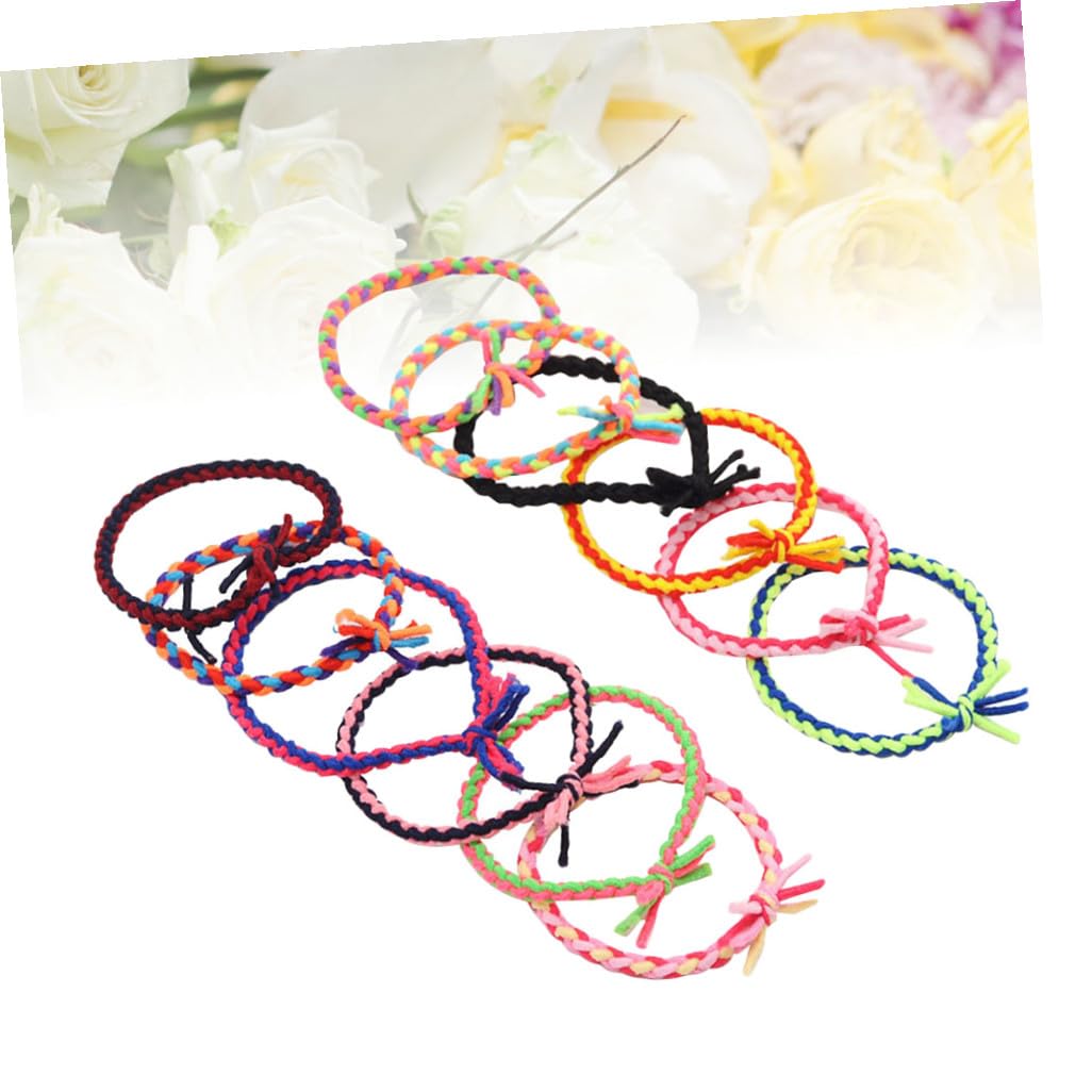 Beaupretty 200piezas Lazos De Cabello Elásticos Multicolores De Anillos Para Cabello Ajustables Accesorios Sencillos Para Mujeres y Niñas Para Uso Diario y Ocasiones Especiales