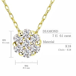 Amazon | [ララクリスティー] ネックレス ダイヤモンド ダリア