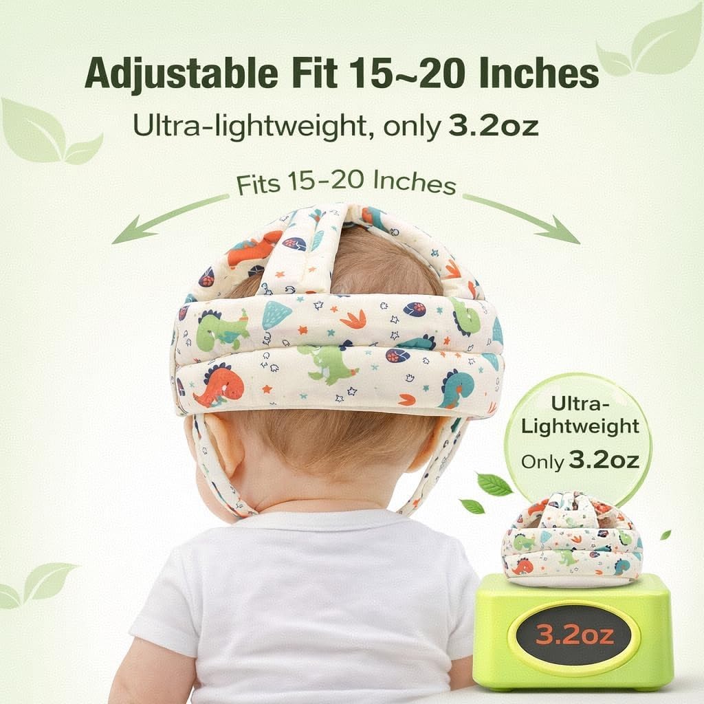 Protector de caída de bebé, Casco de Seguridad para Gatear, Caminar, Protector de Cabeza de bebé para niños y niñas (Apto para 6 a 20 Meses)