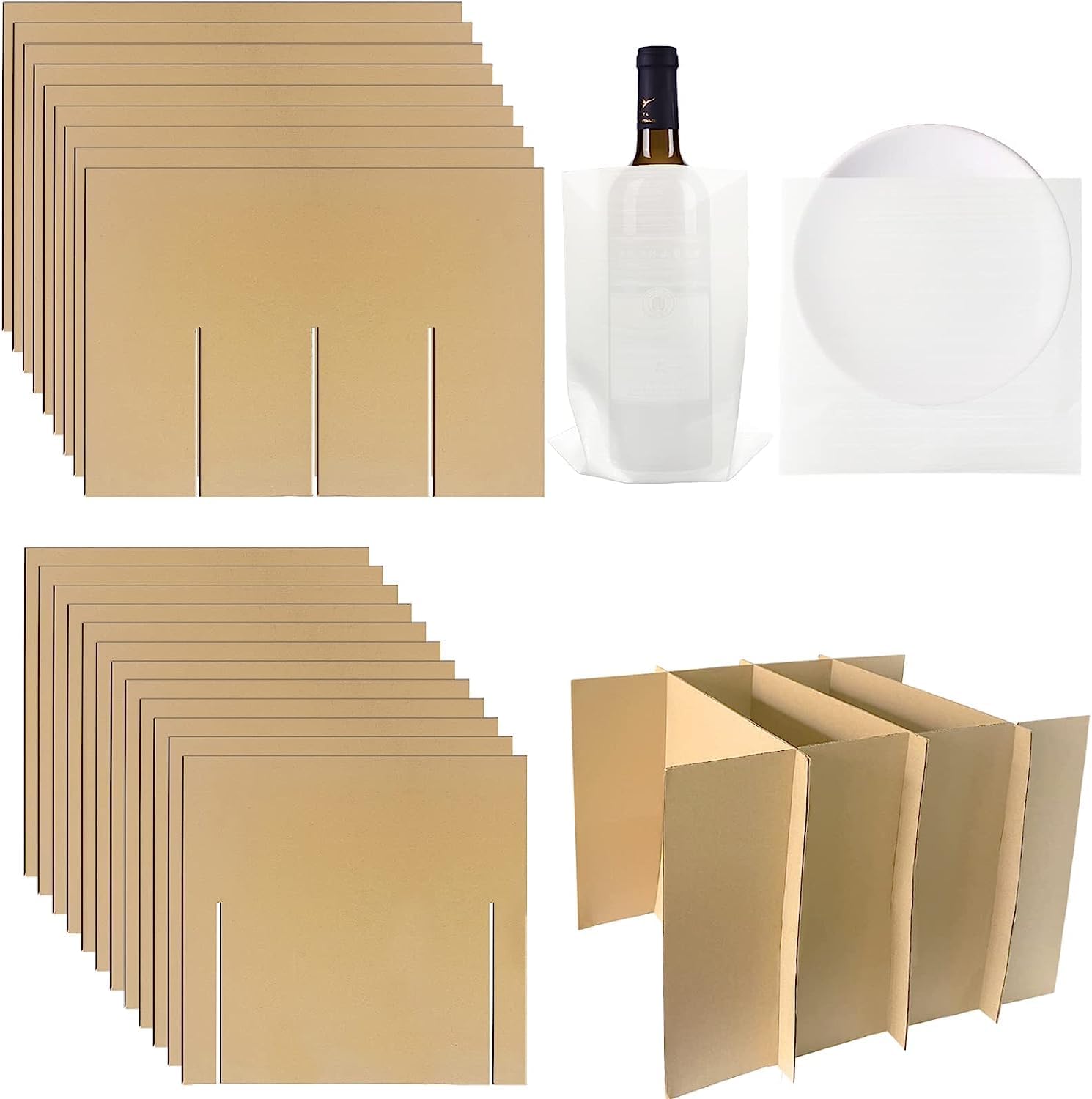 4 Sets Dish Packing Kit, Glass Divider Kits for Moving, Dish Packing