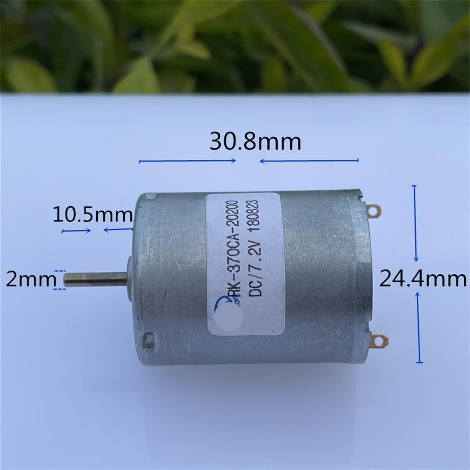 Mini moteur électrique rond de 24mm, RK-370CA-20200, DC3V, 5V, 6V, 7.2V, 9.6V, 8100 tr/min, balais de carbone, moteur silencieux, 1 pièce