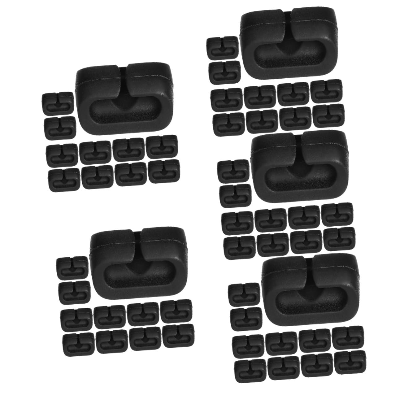 DOITOOL 60pcs Adhesive Cord Holders Cable Clips Cable Organizer for Home Office Nightstand Car Tidy up Charging USB Strong Back Adhesive