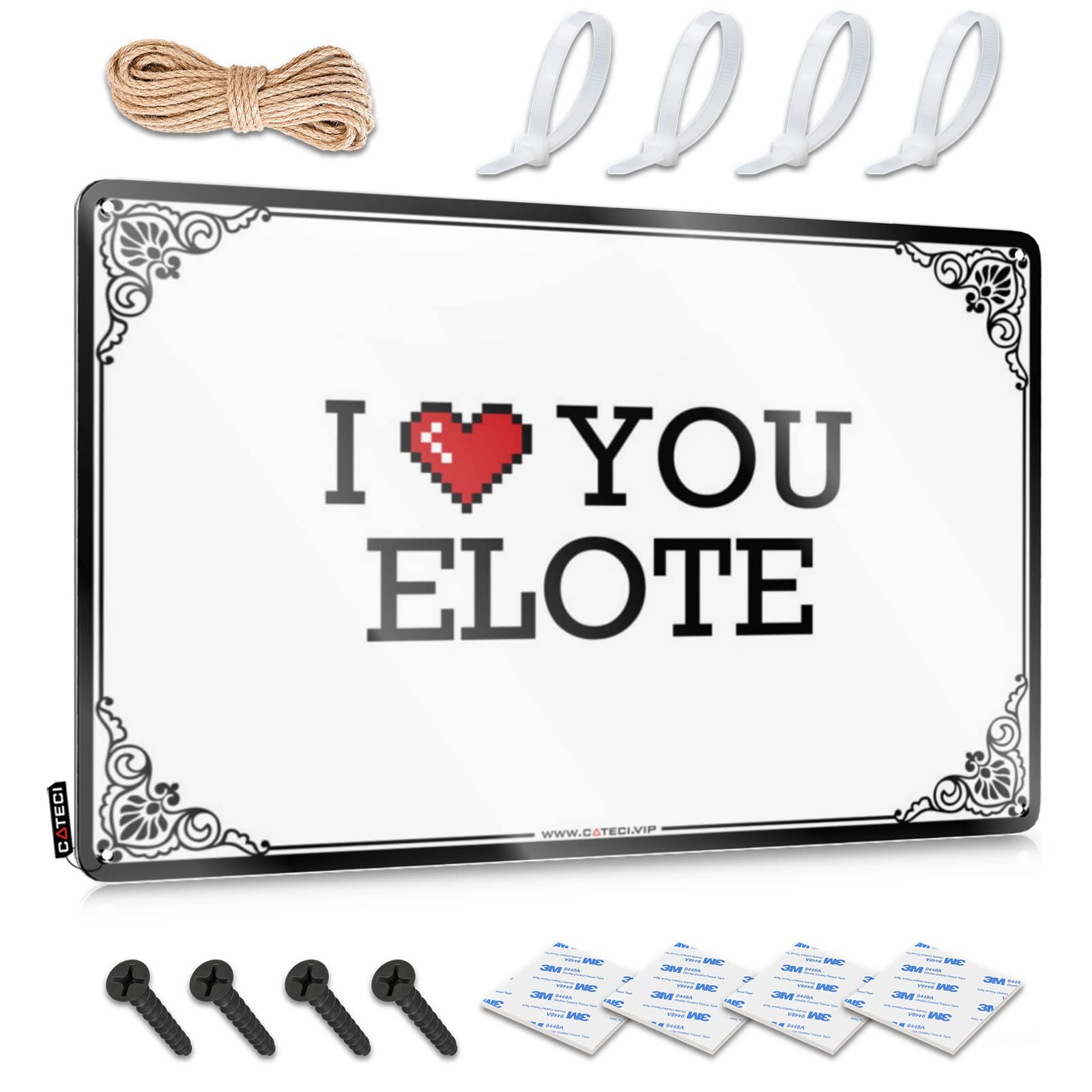 Novelty Funny Wall Signs, Backyard Bar Decor Haves I Love You Elote | Farmhouse Terrace Decor(30X40CM)