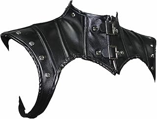 Women's Steampunk Gothic Costume Leather Shoulder Armor Cosplay Leather Shrug Armor Shoulder Jacket Leather Armor Women Black, Black, Small