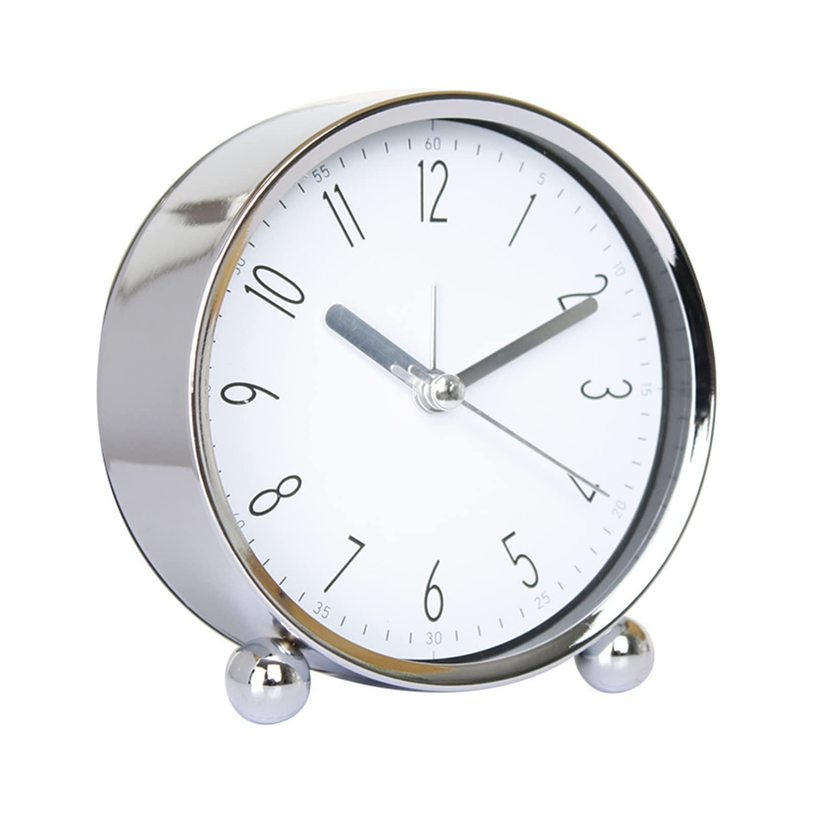 DKIUGL 4-inch Metal Bedside Silent Alarm Clock Fashion Simple Digital