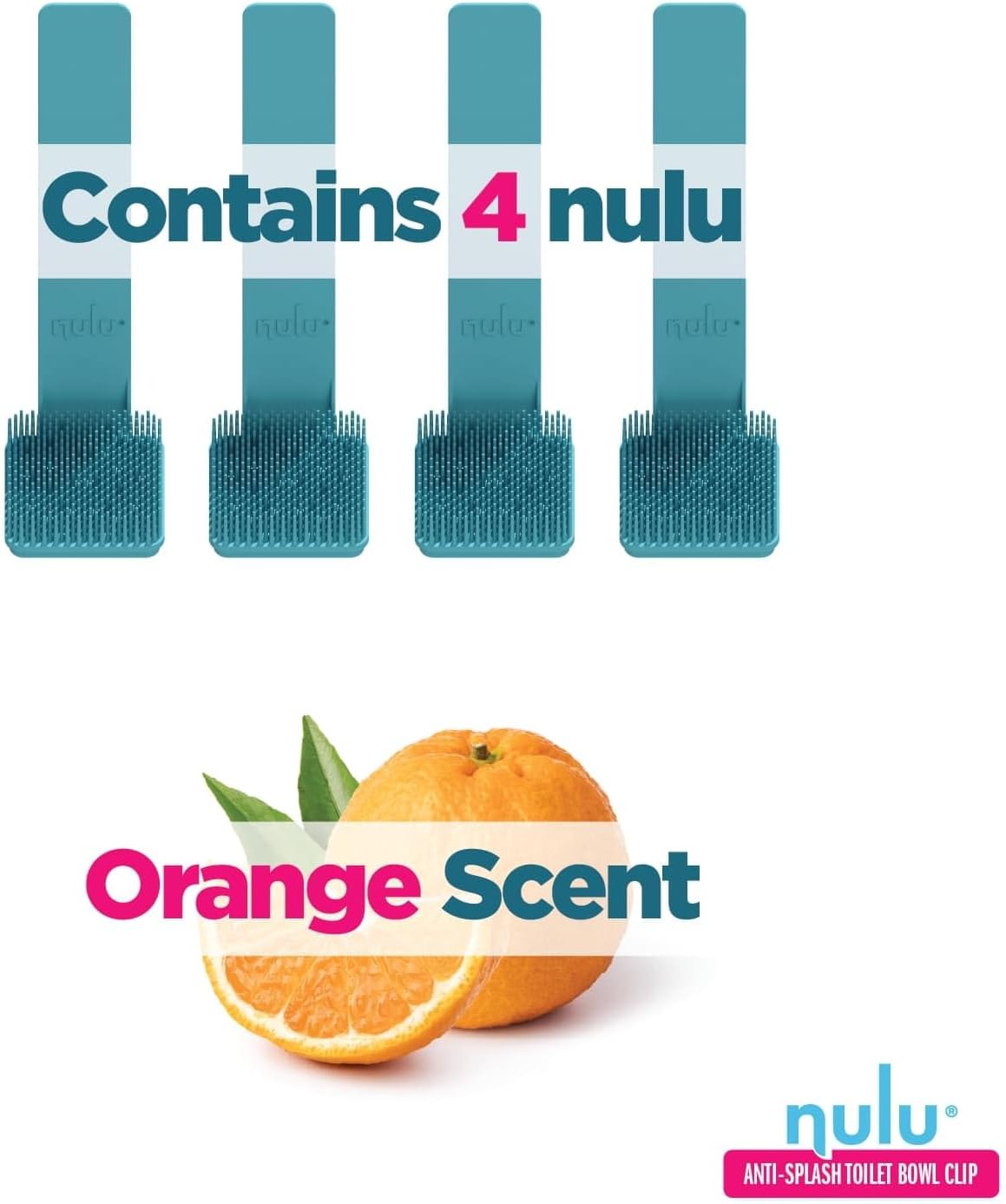 Nulu (4 Pack Anti-Urine Splash Toilet Bowl Clip, Gift for Men and Boys, Orange Scent, Reduce Urine Splashback, Urine Splash Guard, Potty Training Aid