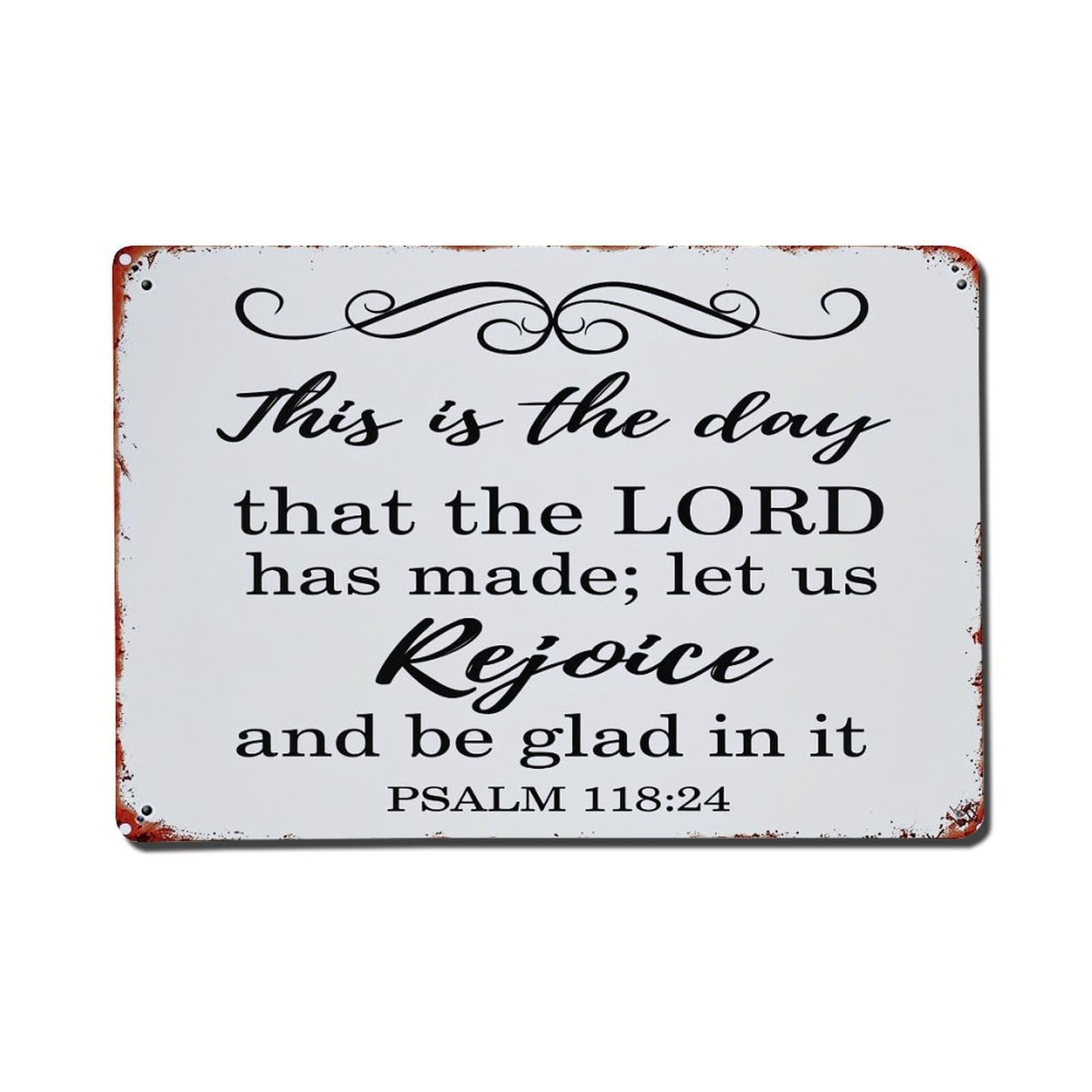 Nestemfo Vintage This Is The Day Tin Sign Metal Sign, Living Room,Bar, Home, Bedroom Wall Decor,Retro Metal Poster 8X12 Inches