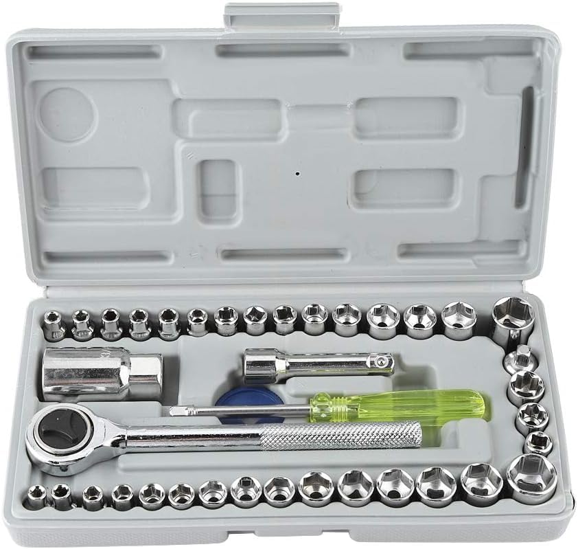 NEUTRINO 40 in 1 Screw Driver Set PCS Automobile Motorcycle Tool Box Set Socket Wrench Sleeve Suit Hardware Auto Car Repair Tools Socket Home Tool kit Set