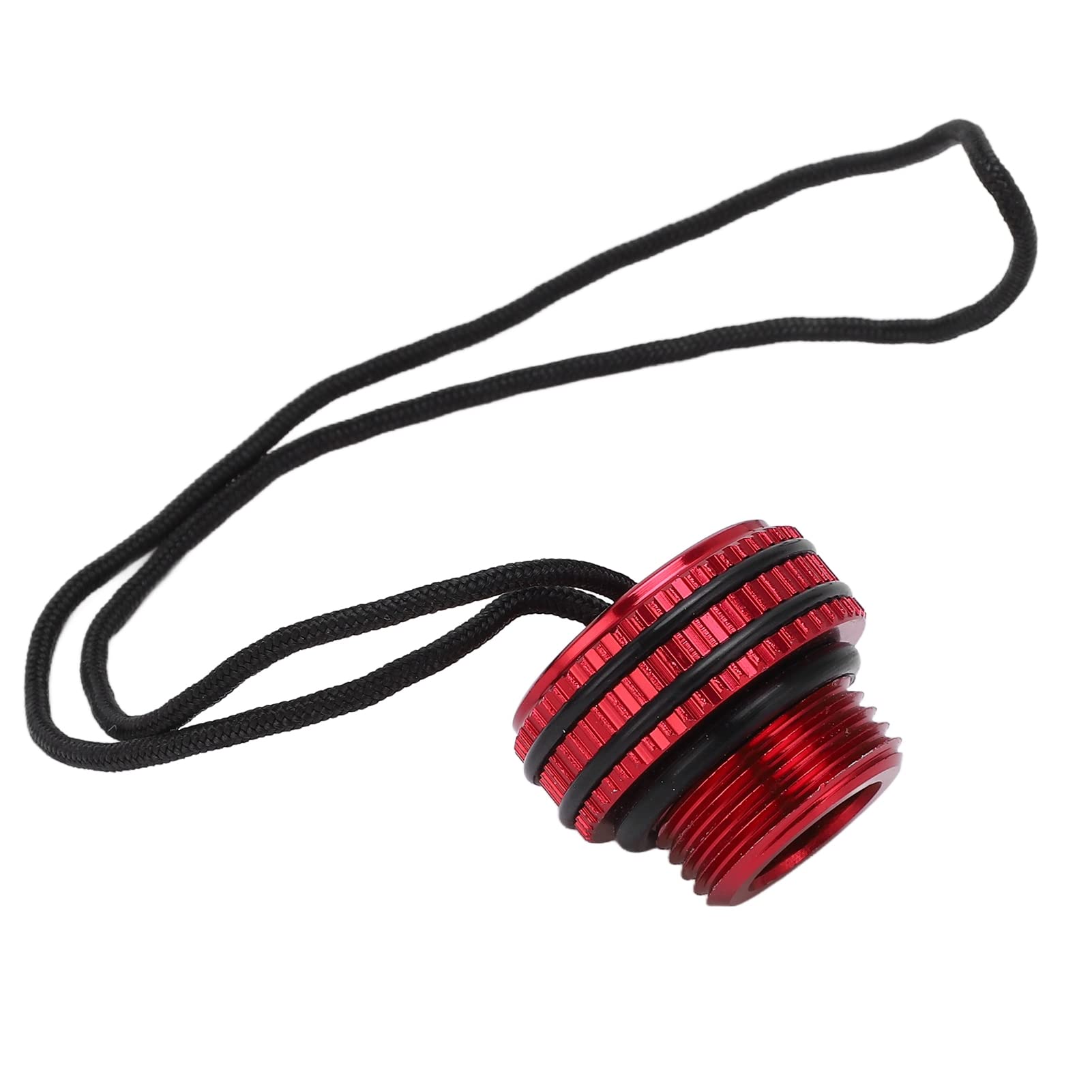 Xolsurg Scuba Diving Tank Valve Dust Plug Cap Protector Cover Dive DIN Tank Cover with Cord for Divers and Dive Shops (Red)