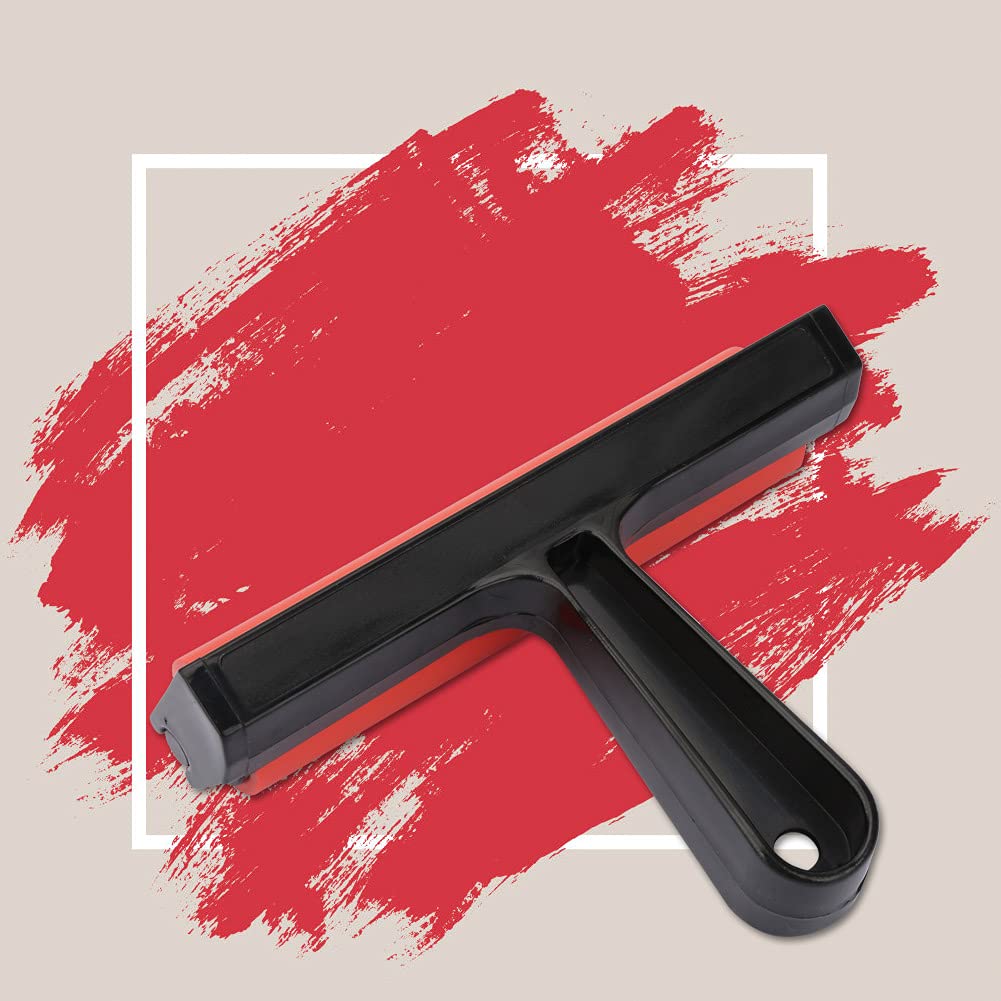 Rubber Roller, Art Ink Painting Roller Stamping Tool for Crafts Printmaking Block Printing Card Making Acrylic Paint Slab Rollers (15cm)