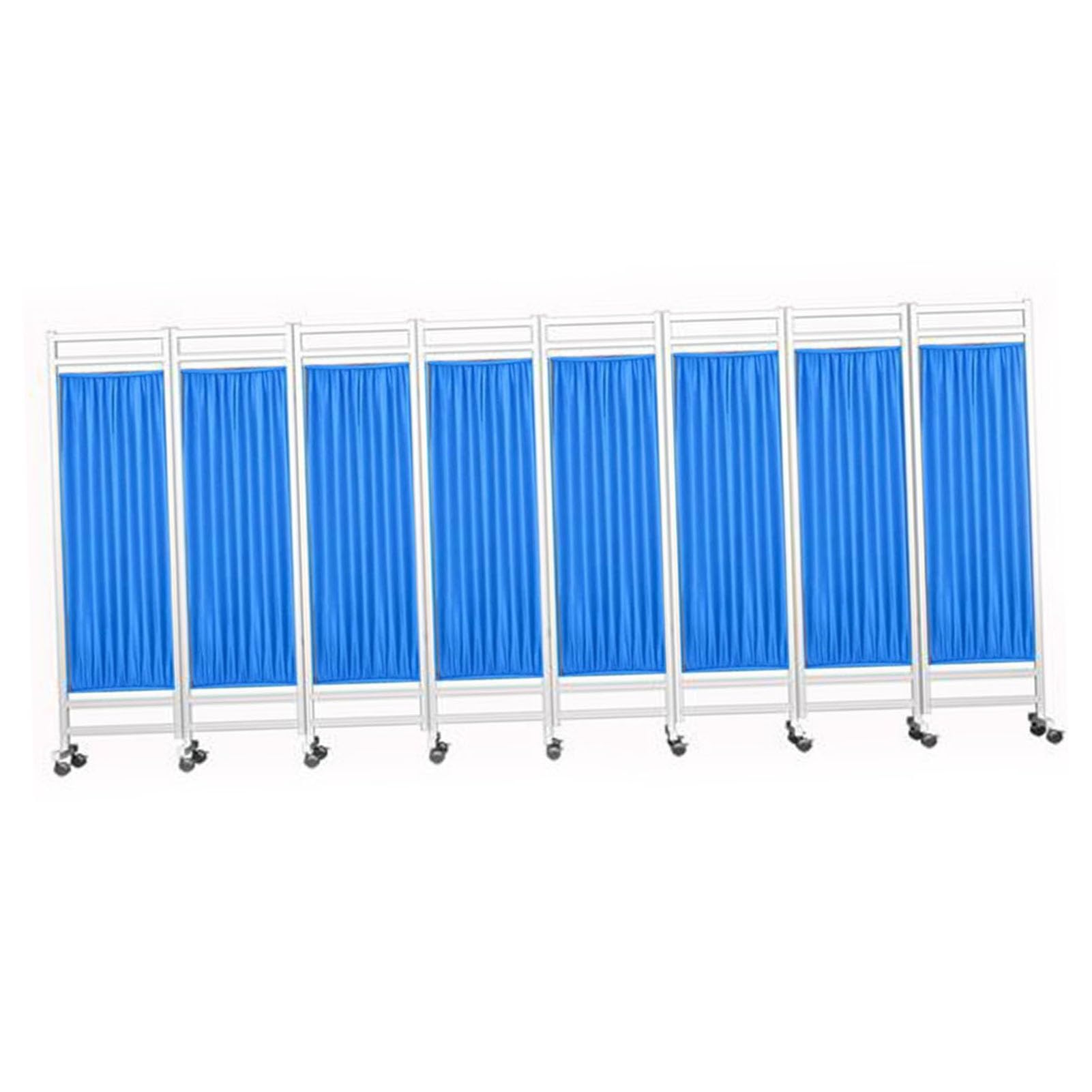 Paravent de confidentialité pliable séparateur intérieur mobile bleu pour cabinet médical
