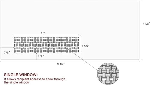 Miniatura 4 de Paquete de 500 sobres de seguridad con sello automático #10 para ventana izquierda, diseñados para facturas QuickBooks y declaraciones comerciales,