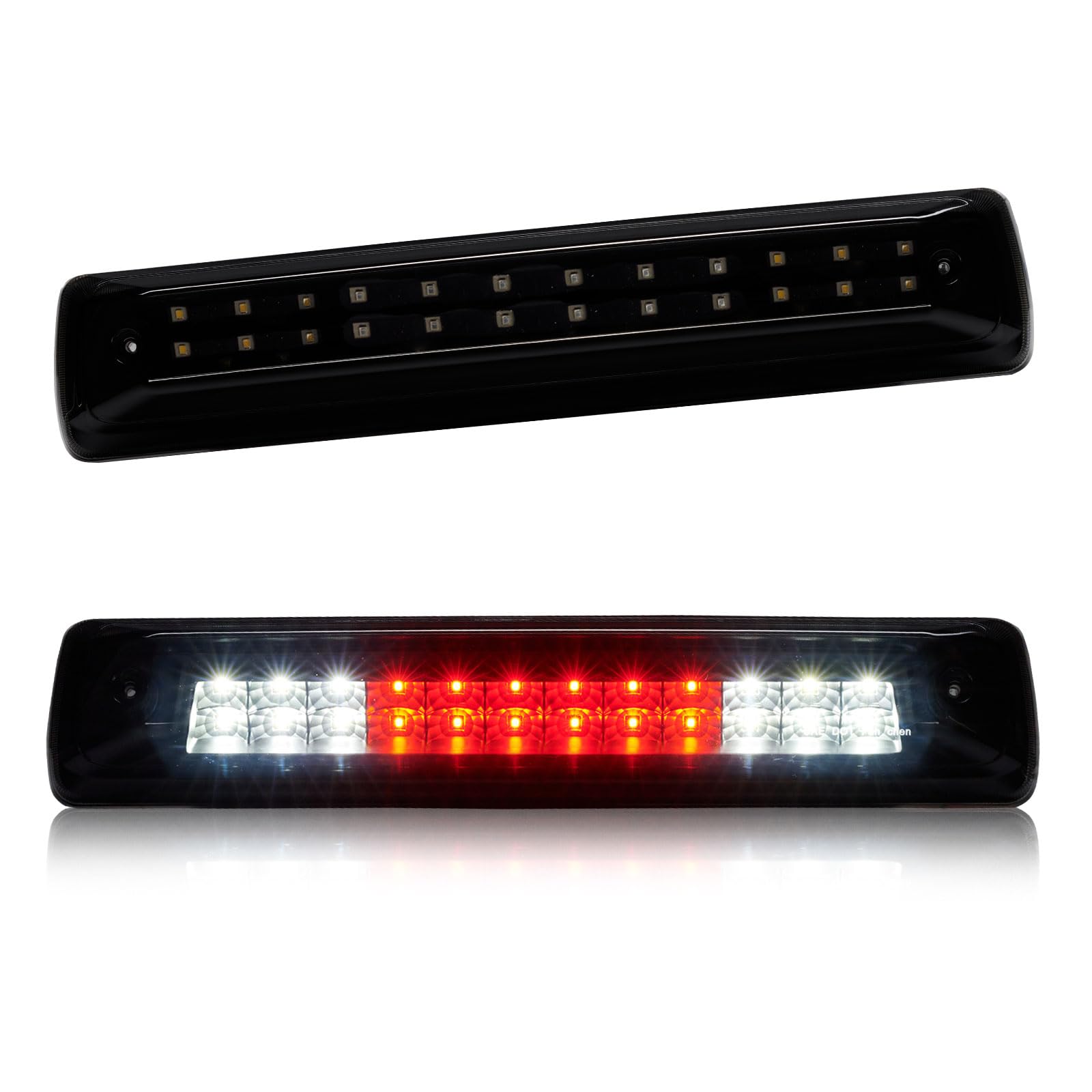 Third 3rd Brake Light LED for 2015-2022 Chevy Colorado/GMC Canyon, High Mount Rear Cab Brake Lights Assembly, Waterproof Center Lamp Cargo Stop Light