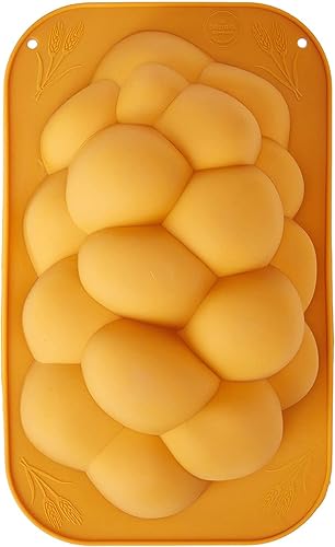 The Dreidel Company Molde de silicona para hornear trenzado de jalá para pan, molde para hornear trenzado kosher perfecto para hornear, no requiere