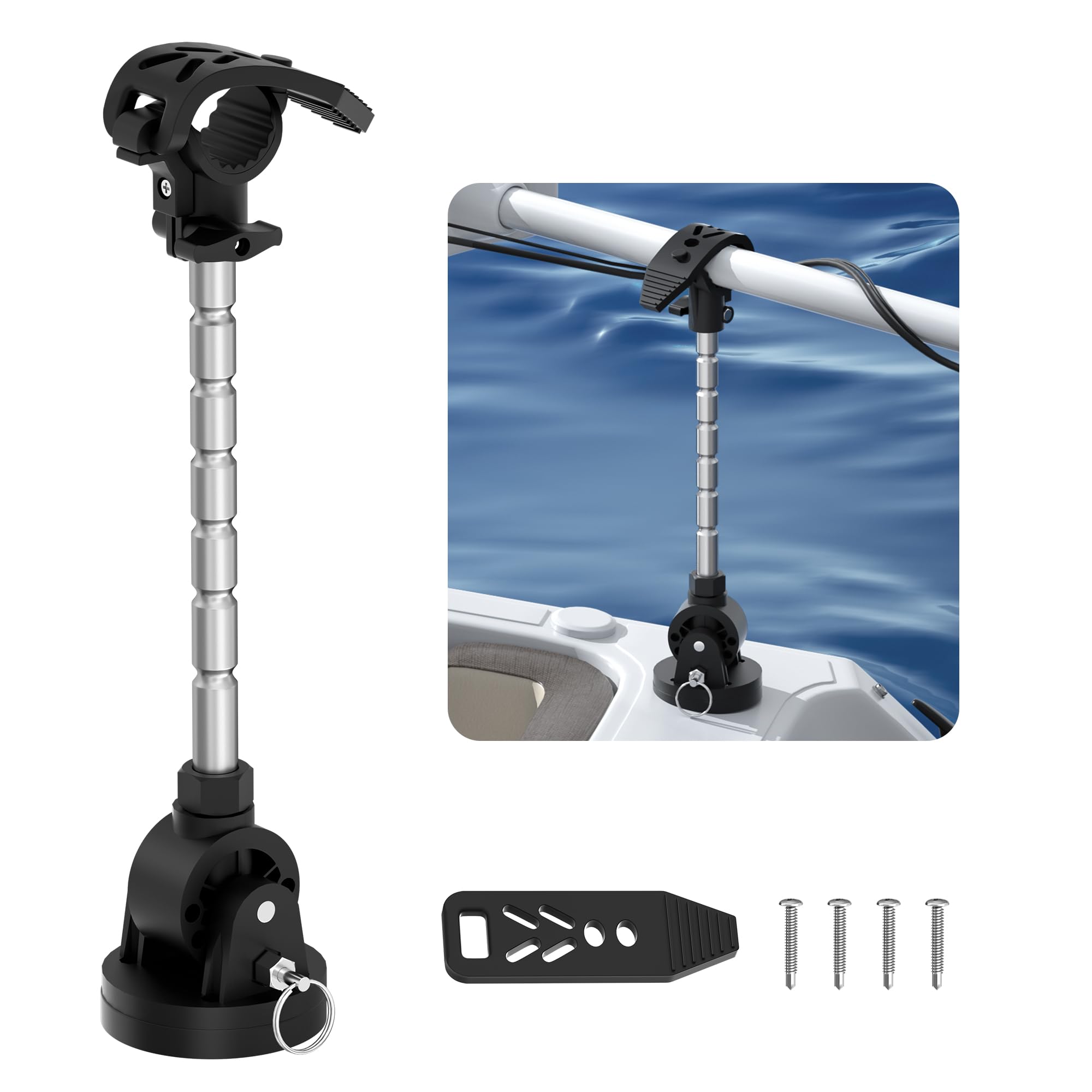 Trolling Motor Stabilizer Mount Compatible With Terrova Riptide Ulterra Riptide PowerDrive Marine Grade Adjustable
