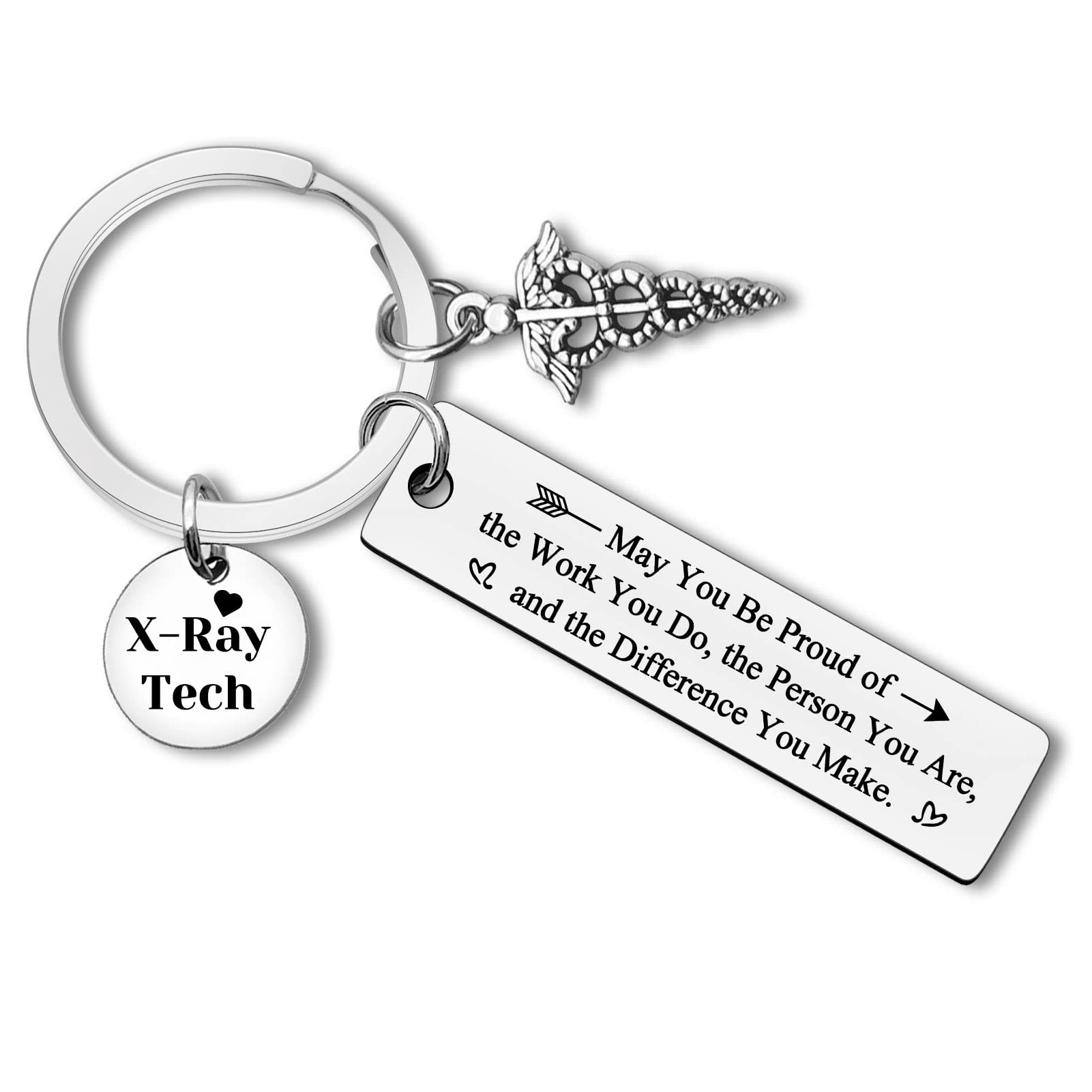 X-ray Tech Gift Appreciation Gift Keyring Thank You Gift for Radiographer Radiology Technologist Gift Radiology Tech Graduation Gift Future X Ray Technician Gift Coworker Retirement Farewell Gifts
