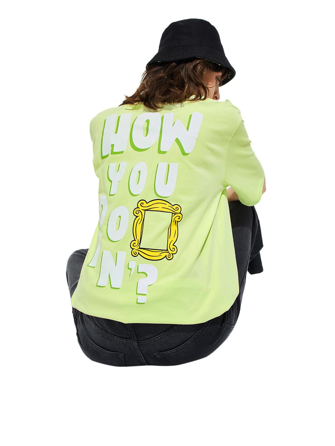 max URB_N Women Friends Print Oversized T-Shirt-picture-22