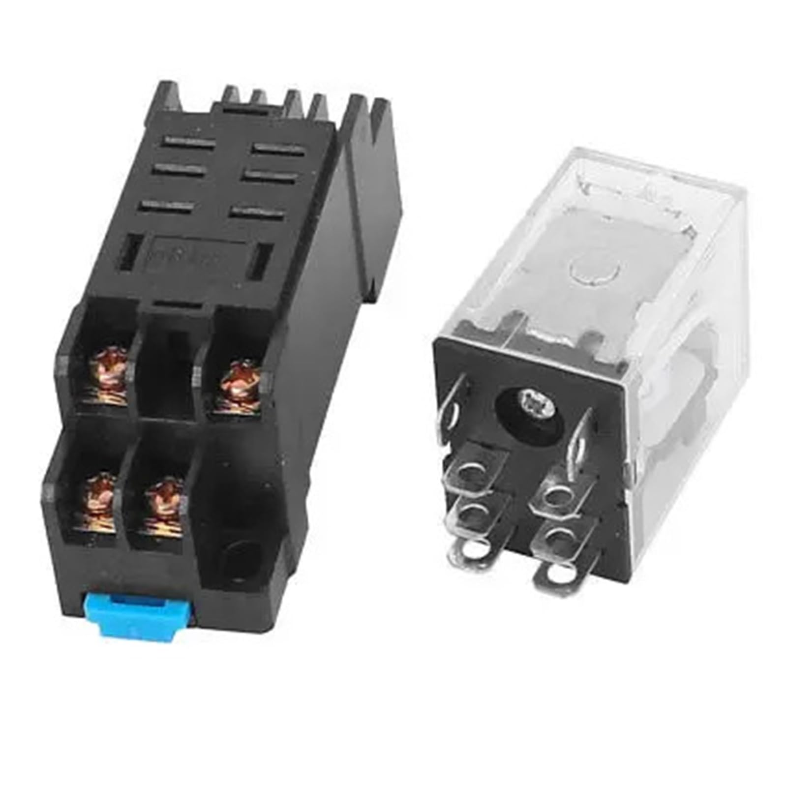 Relé de potencia, JQX-13FL, AC 12 V, DPDT, Con zócalo