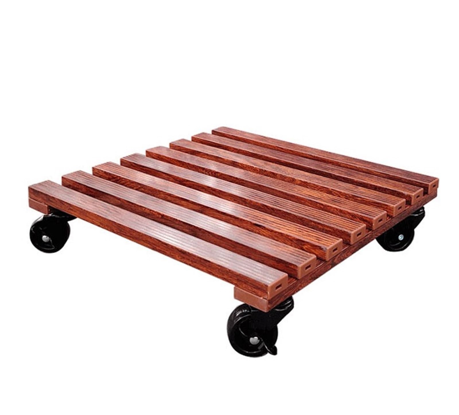 DFGHNBVC Pots Holders Plant Cart With Wheels Removable Flower Pot Base Tray For Outdoor Indoor Flower Pot Dolly,Bruin-38Cm