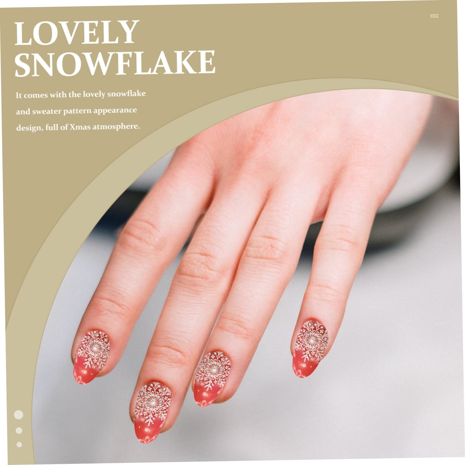Beavorty 8juegos Pegatinas De Uñas Navideñas Adhesivos Decorativos Diseño De Suéter Perfectos Para Manicura Varios estilos Manualidades Fáciles y Prácticas