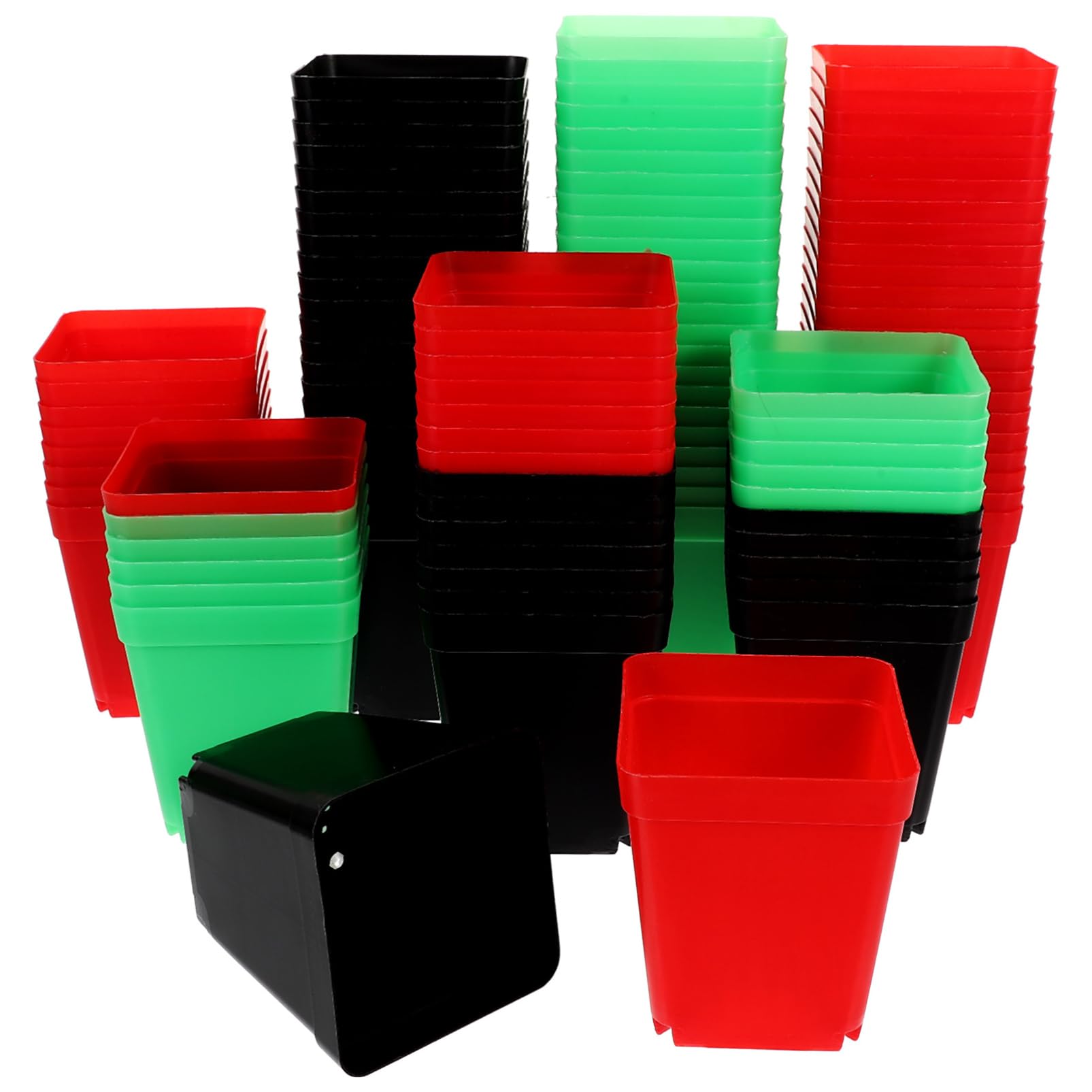 VANZACK 120 Pièces Lot de Petits Pots Plastique pour Plantes Bureau Résistants Et Faciles Utilisation