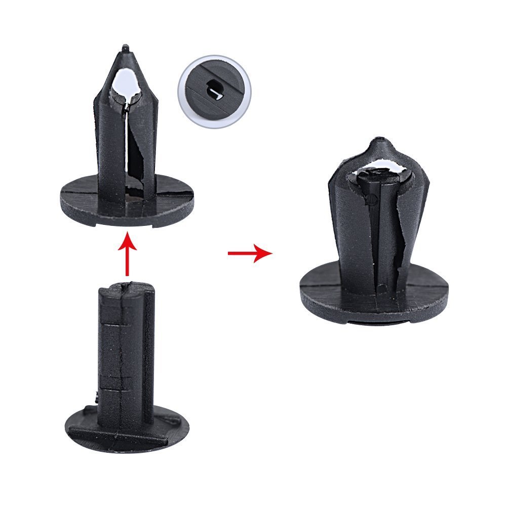 Hooke Road Grill Fastener Retainer Clips Grille Plastic Bolts Tube Hole