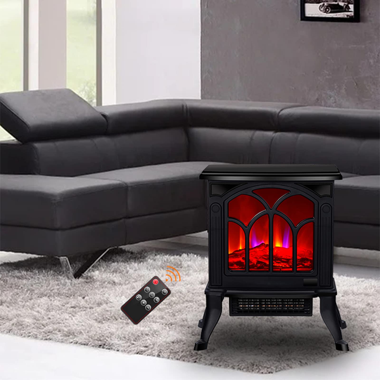 Buy YQZ Remote Control Electric Fireplace Stove, Freestanding Stove
