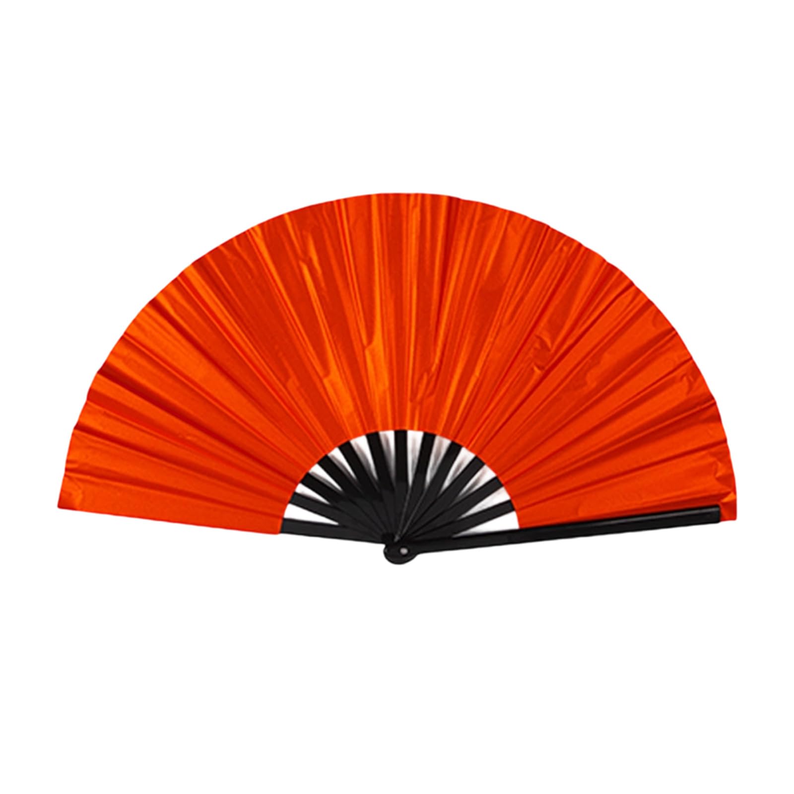 Buxuaaaa 10 Inch Size Fan for Various Occasion PVC Generating Sound Reflective Silver Backing Effect Traditional Fan