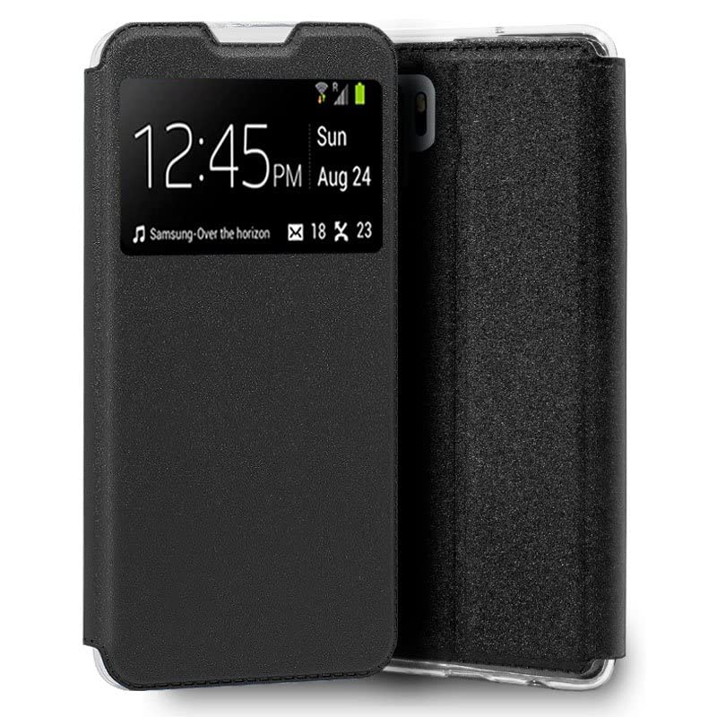 Cool Flip Cover Case for Huawei P40 Lite 5G Smooth Black, Black/White
