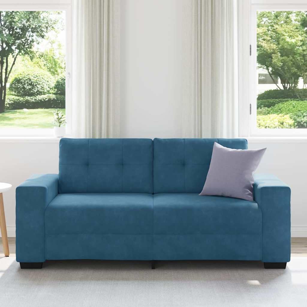 Gecheer Divanetto Blu 140 cm in Velluto, dire Divano a 2/3 Posti, Divano Letto Sofà, Salotto Moderno, P4105131