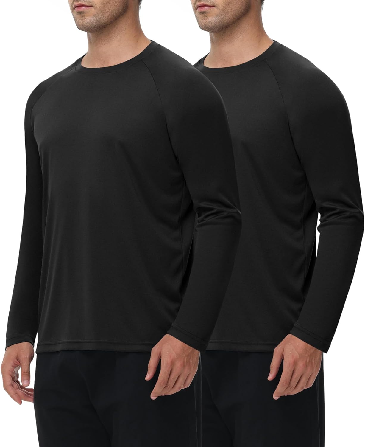 Long Sleeve Shirts for Men - Quick Dry Moisture Wicking UV UPF Sun Protection T-Shirts for Fishing Workout Swim