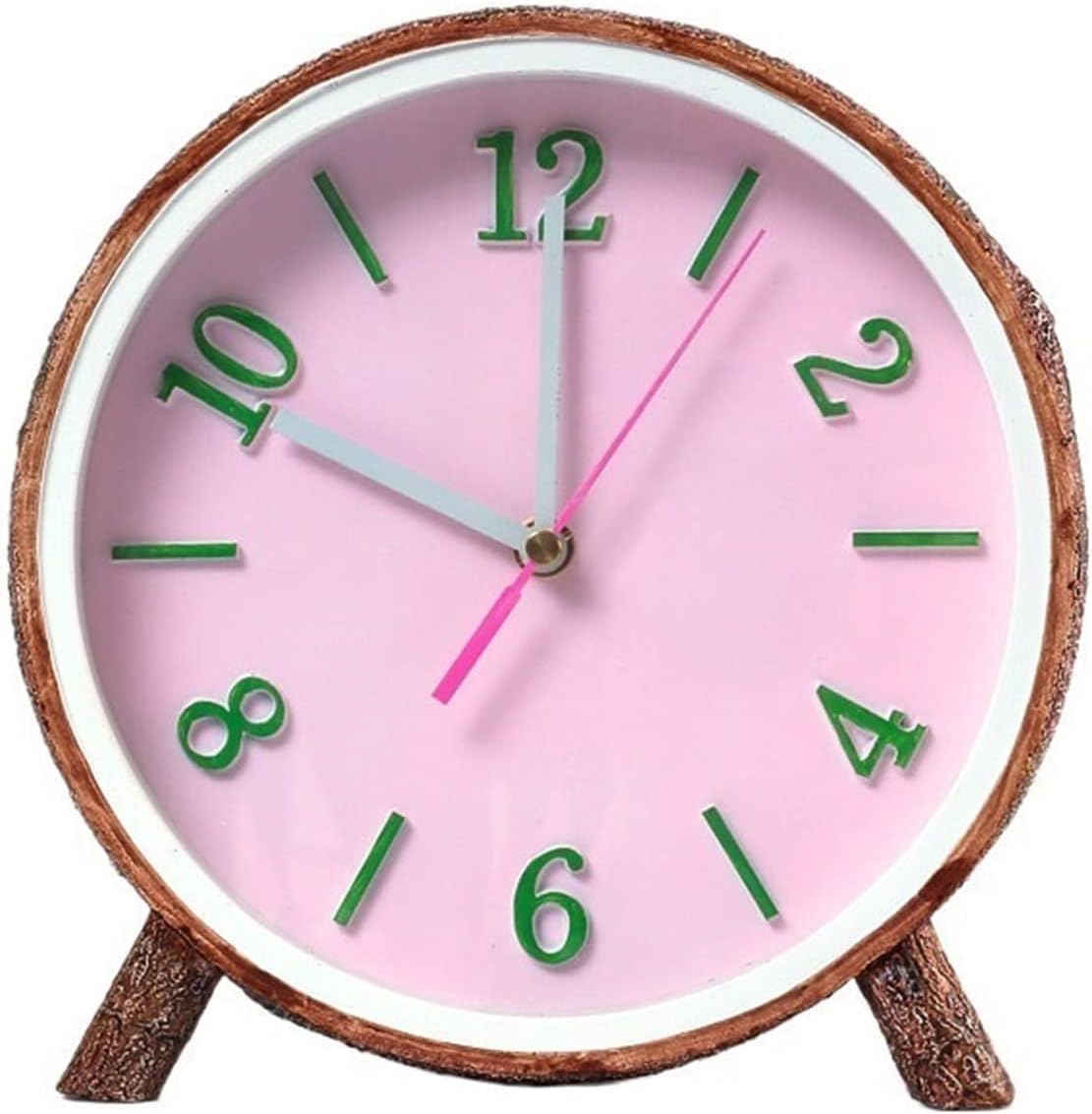 Mantle Clock Desktop Living Room Home Clock Decoration Personality Creativity Bedroom Silent Clock Desktop Clock Decoration Desk Clock Vintage Mantel Clock (Color : F)