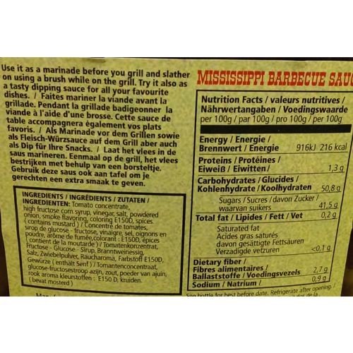 Mississippi Barbecue Sauce Original 6 x 1560ml (Grill-Sauce)