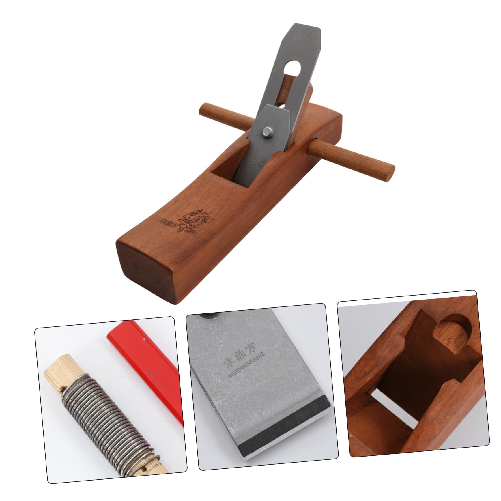 Gadpiparty Pialla a Mano per Falegname, Utensile la Lavorazione del Legno Corpo in Legno Durevole e Lama in Metallo, Strumento Manuale per Levigatura e Scartatura, Adatto a Carpentieri
